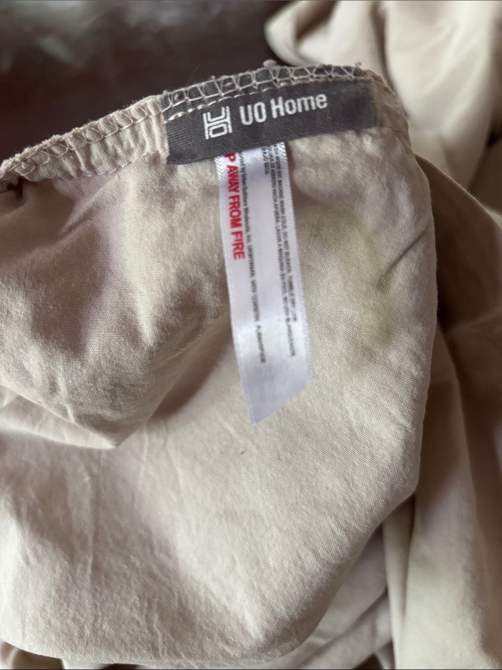 Urban Outfitters UO Home Neutral Grey/Beige Twin Duvet Cover with (2) Shams
